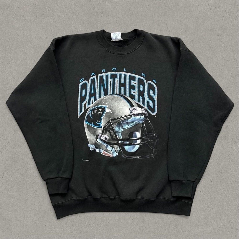 Vintage 90s 1993 NFL Football Carolina Panthers Sweatshirt Helmet Logo Salem XL